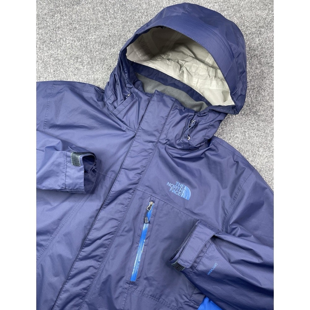 The North Face DryVent Jacket Men's L Waterproof Full Zip Hooded Blue